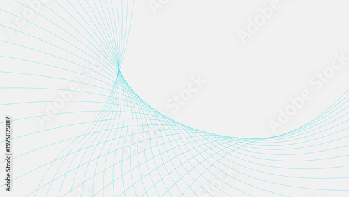 Blue color wavy curve line on white background 4k illustration.