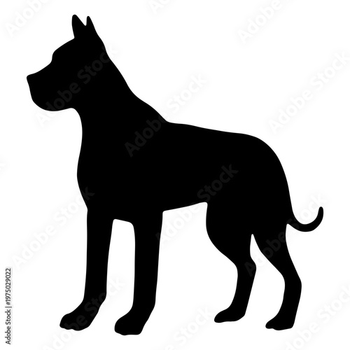 Bold design of a standing dog silhouette t-shirt design