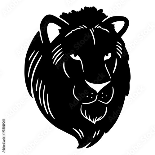 Stylized lion face illustration for wildlife enthusiasts t-shirt design