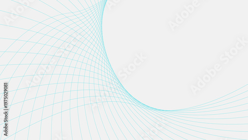 Blue color wavy curve line on white background 4k illustration.
