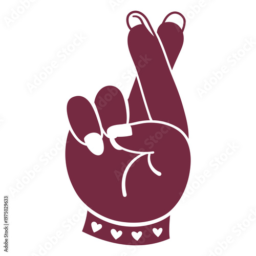 Woman's hand with a peace sign on it