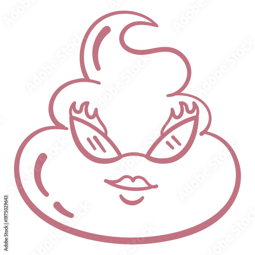 Pink poop icon