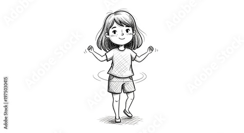 Girl Hula Hooping with Joyful Expression
