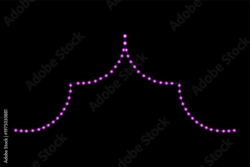Abstract purple light effect pattern resembling a mountain or architectural structure