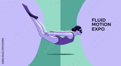 Graceful Swimmer Embodies Fluid Motion Expo Concept