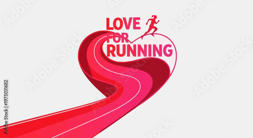 Heart Shaped Path For Running Enthusiasts Adorned With Vibrant Hues