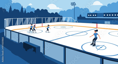 Ice Skating Arena Fun For All Ages During Winter Season