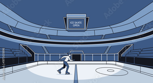 Ice Skating Competition Arena Performance Sport Scene