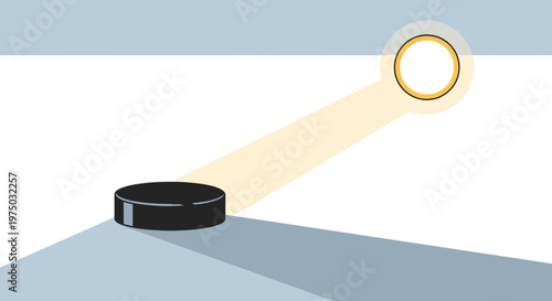 Hockey Puck Aiming For The Goal With Precision And Focus