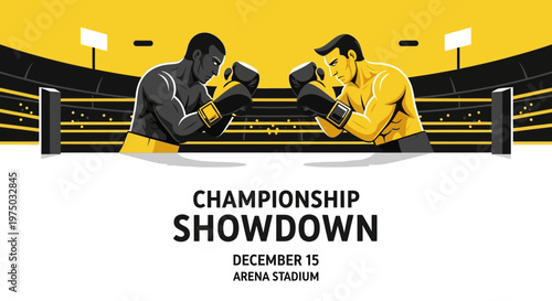 Intense Boxing Championship Match Showdown Arena Battle Victory Triumph
