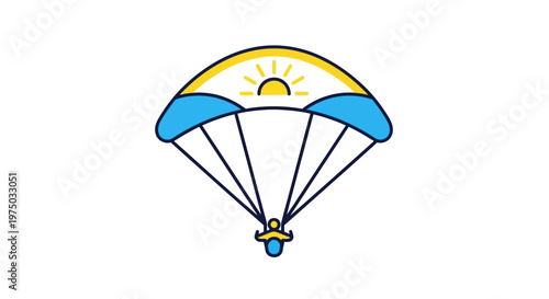 Joyful Paragliding Adventure Under a Radiant Sun