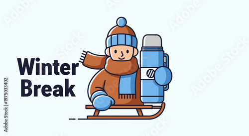 Joyful Winter Break Sledding Adventure With Warm Drink