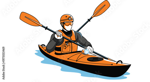 Kayaking Adventure Nautical Sport Kayaker Paddling Watercraft Fun