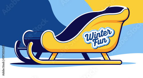 Joyful Winter Sleigh Ride Celebration Abstract Design