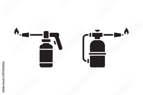 Blow torch silhouette for gas flame tool