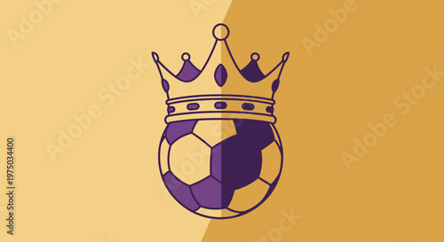 Majestic Football Crown Royalty Emblem Champion Symbol