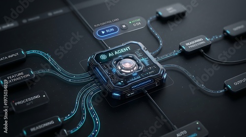 Cyberpunk circuitry a futuristic close up of intricate tech and glowing components