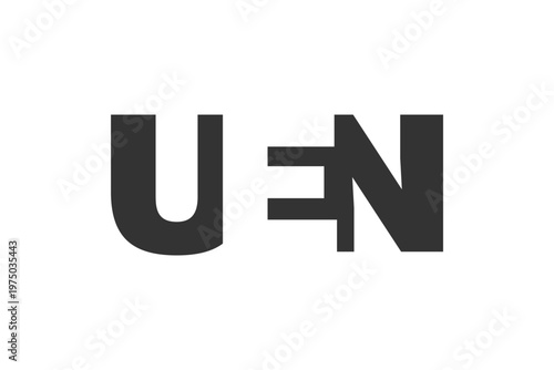 UEN logo design. Initial letter U E N bold font style for tech startups, consulting, corporate branding. Creative company name, headlines typography identity, trendy logotype.