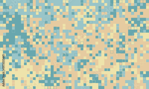 Abstract pixelated background in calming pastel tones.  Ideal for website banners, digital art, or textile designs. Evokes feelings of serenity and modern technology.