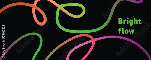 Neon swirls and bright flow a vibrant abstract light painting