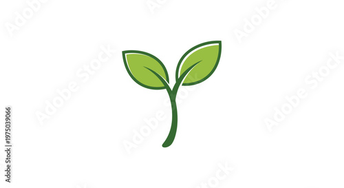 Φωτογραφία Simple green sprout icon representing new life and organic growth