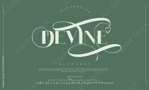 Luxury Serif Font in modern style with a big set of different ligatures, this typeface can be used for logos