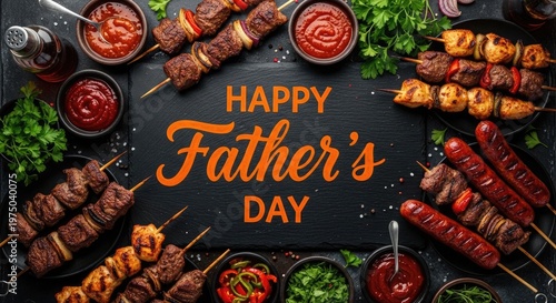 Father's day feast grilled skewers and a festive celebration