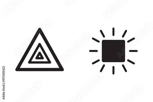 Hazard light icon for warning signal