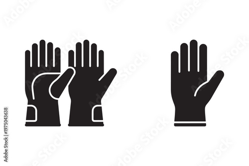 Gloves silhouette for safety protection