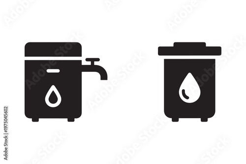 Water purifier silhouette for water filtration