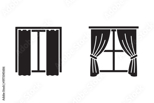 Window curtain silhouette for home decor
