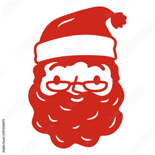 Festive santa claus face illustration design