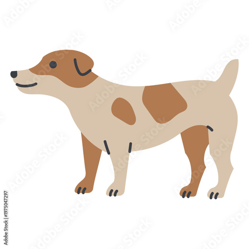 Brown and tan dog standing