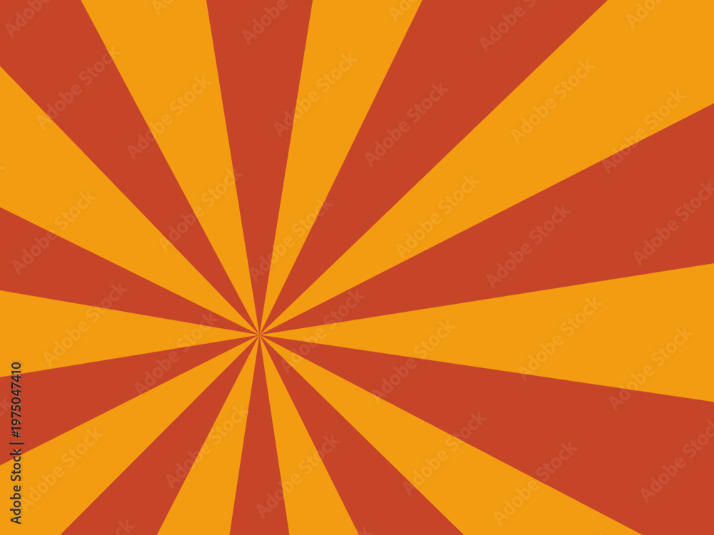 Obraz premium Bold Radial Beam Sunburst Retro Energy Design Backdrop