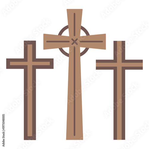 Three crosses