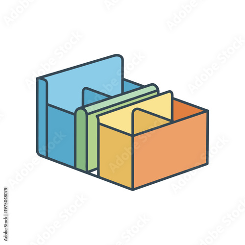 Desk organizer with compartments for stationery, office supplies, documents, pens, pencils, folders, trays, shelves, storage solutions, modern organization, tidy workspace, clean design.