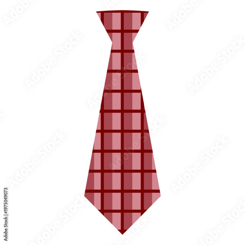 Red plaid tie design