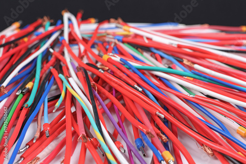 Electric Copper Stranded Insulated Wires for Electrical Switchboard Assembly. 