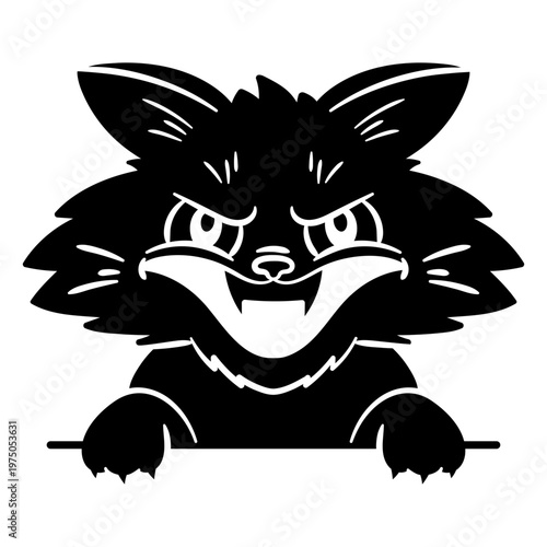 Mischievous black cat design