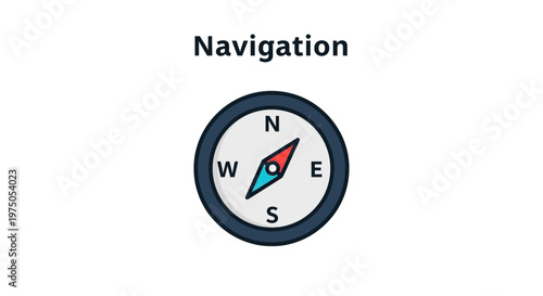 Compass Navigation Tool Direction Indicator.