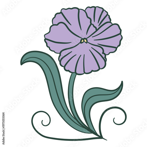 Elegant lavender flower illustration