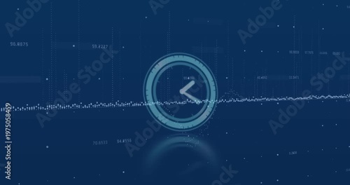Animation of clock moving fast over globe and animation of portugal clock