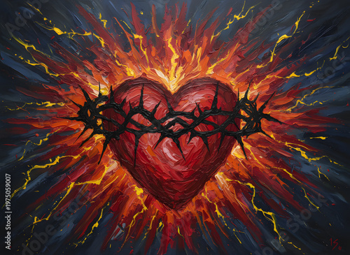 Abstract Expressionist Heart