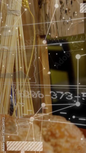 Vertical video: Camera moving down right, overlay tracking while pastry emerging showcasing texture