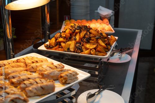 Wallpaper Mural Professional catering buffet featuring grilled chicken Torontodigital.ca