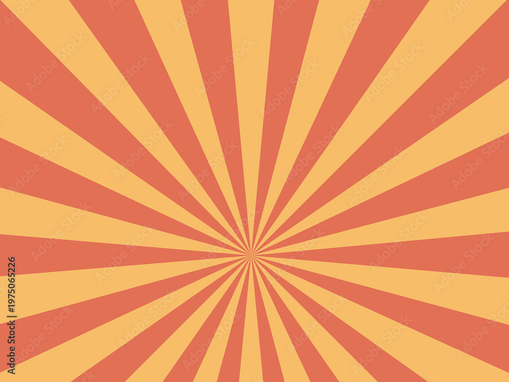 Obraz premium Dynamic Sun Ray Pattern Retro Burst Design Wallpaper