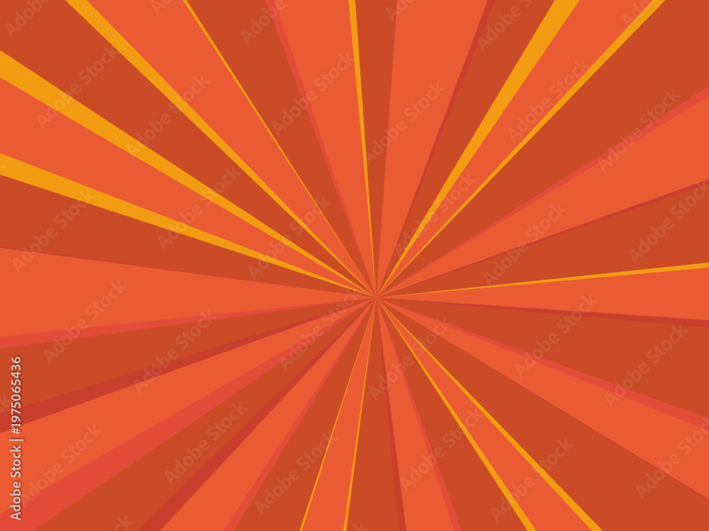 Obraz premium Vintage Sun Rays Radial Burst Pattern Bold Design