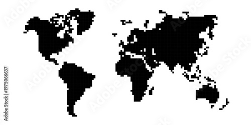 world map pixel art. world map pixel