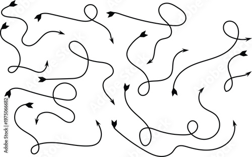 Title chaotic flow field abstract black and white swirls with arrows description this image depicts a complex swirling pattern of black lines