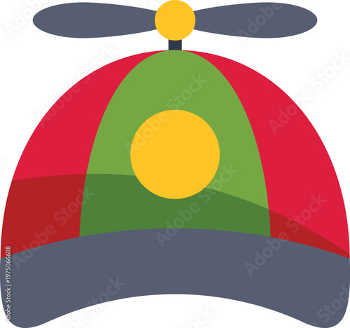 Colorful cartoon propeller hat showing fun and whimsical imagination